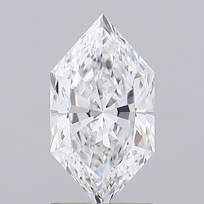 1.41 Hexagonal diamond with intricate facets and symmetry.