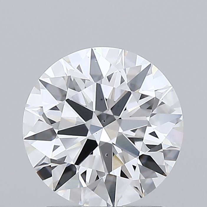 1.52 Round brilliant cut diamond with multiple facets reflecting light.