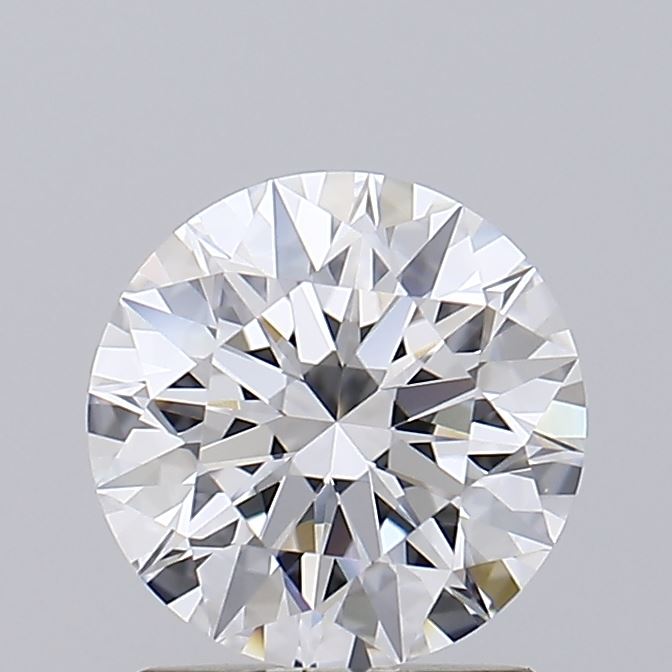 1.53 A close-up of a round brilliant-cut diamond against a grey background.