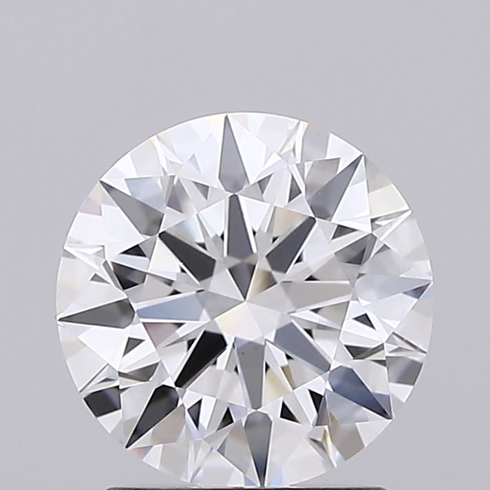 1.58 A round, brilliant-cut diamond with multiple facets reflecting light, creating a sparkling effect against a neutral gray background. The tone is luxurious and elegant.