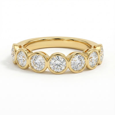 Seven-Stone Lab Grown Diamond Bezel Ring - 1.5 ctw