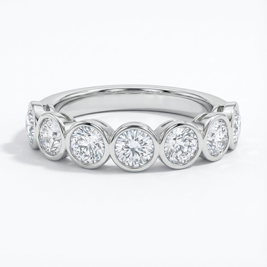 Seven Stone Bezel Round Lab Grown Diamond Ring (1 - 2 ct. tw.)