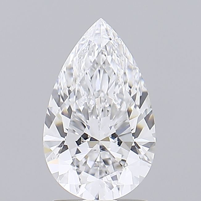 1.75 A sparkling, flawless pear-shaped diamond with intricate facets, reflecting light beautifully against a neutral background.