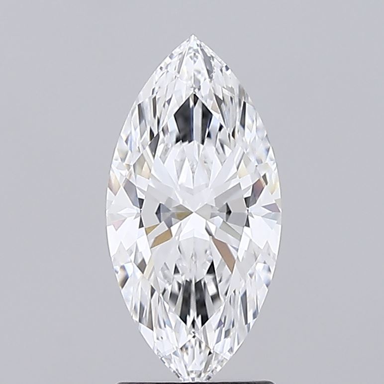 1.77 Pear-shaped diamond with intricate facets and brilliance.