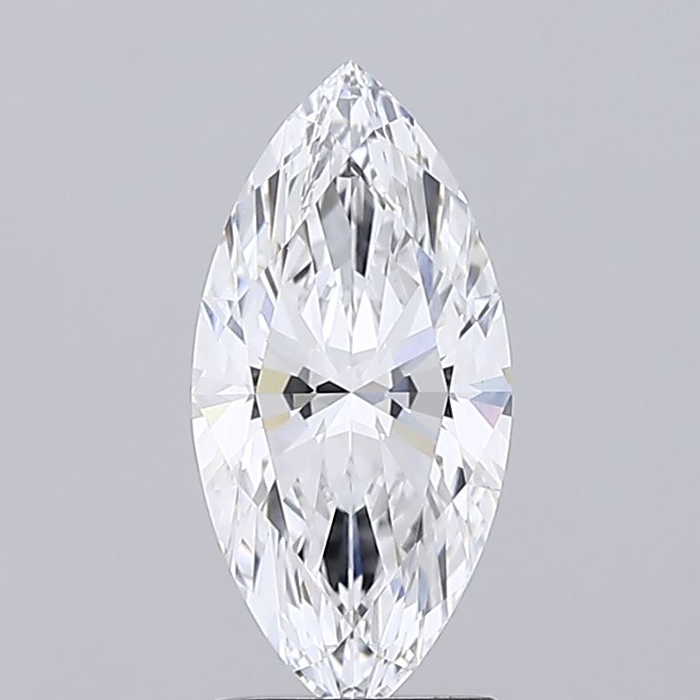 1.78 Marquise diamond with intricate facets and symmetrical design.