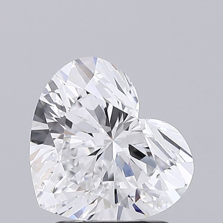 1.80 A sparkling, heart-shaped diamond with intricate facets is set against a plain gray background, conveying elegance and clarity.