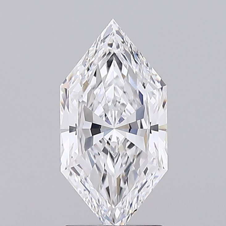 1.82 Hexagonal diamond with intricate facets against a gray background.