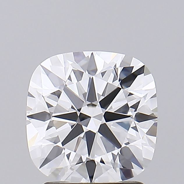1.94 A stunning cushion-cut diamond showcases brilliant facets that reflect light, creating a dazzling display of clarity and sparkle.
