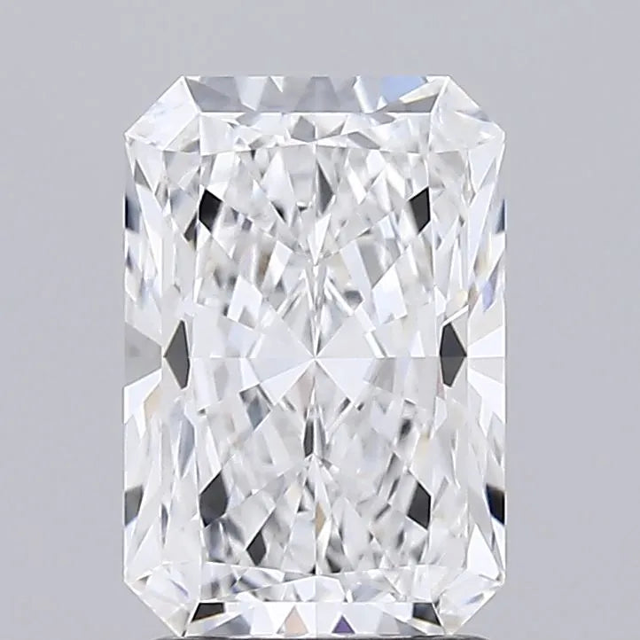 1.97 A radiant cut diamond displayed against a grey background.