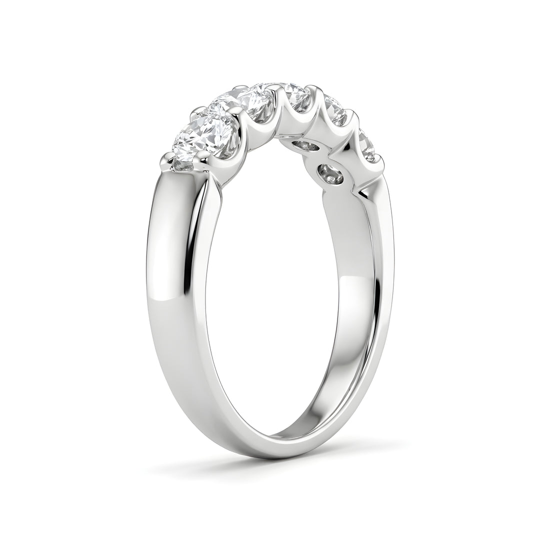 Five Stone Classic Basket Set Round Lab Grown Diamond Ring (0.5 - 2 ct. tw.)