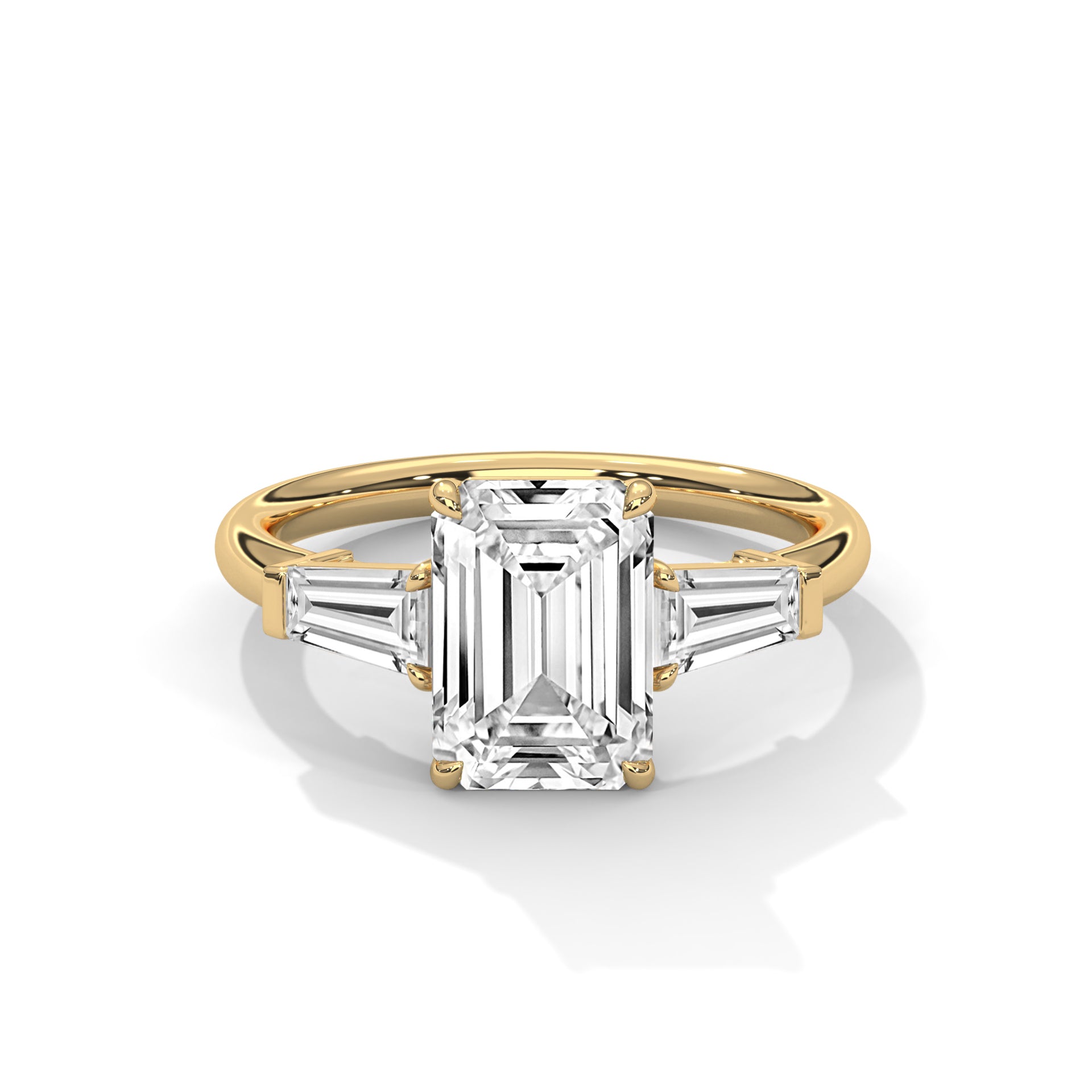 14k Yellow Gold / Emerald