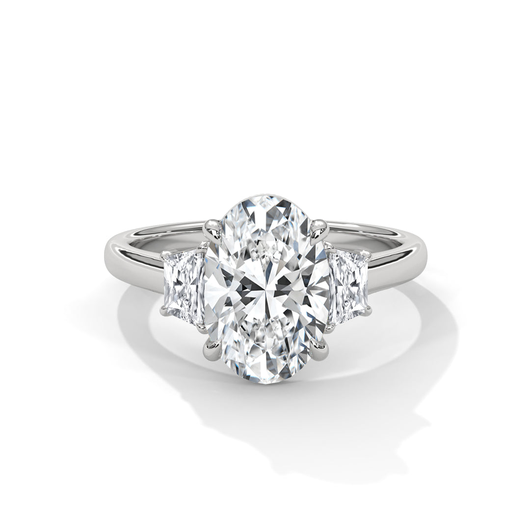 Diamond ring with a white background