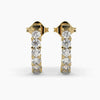 Lab Grown Diamond Half Huggie Earrings