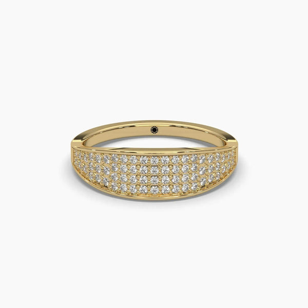 0.5 CTW Round Unisex Pave Fashion Ring