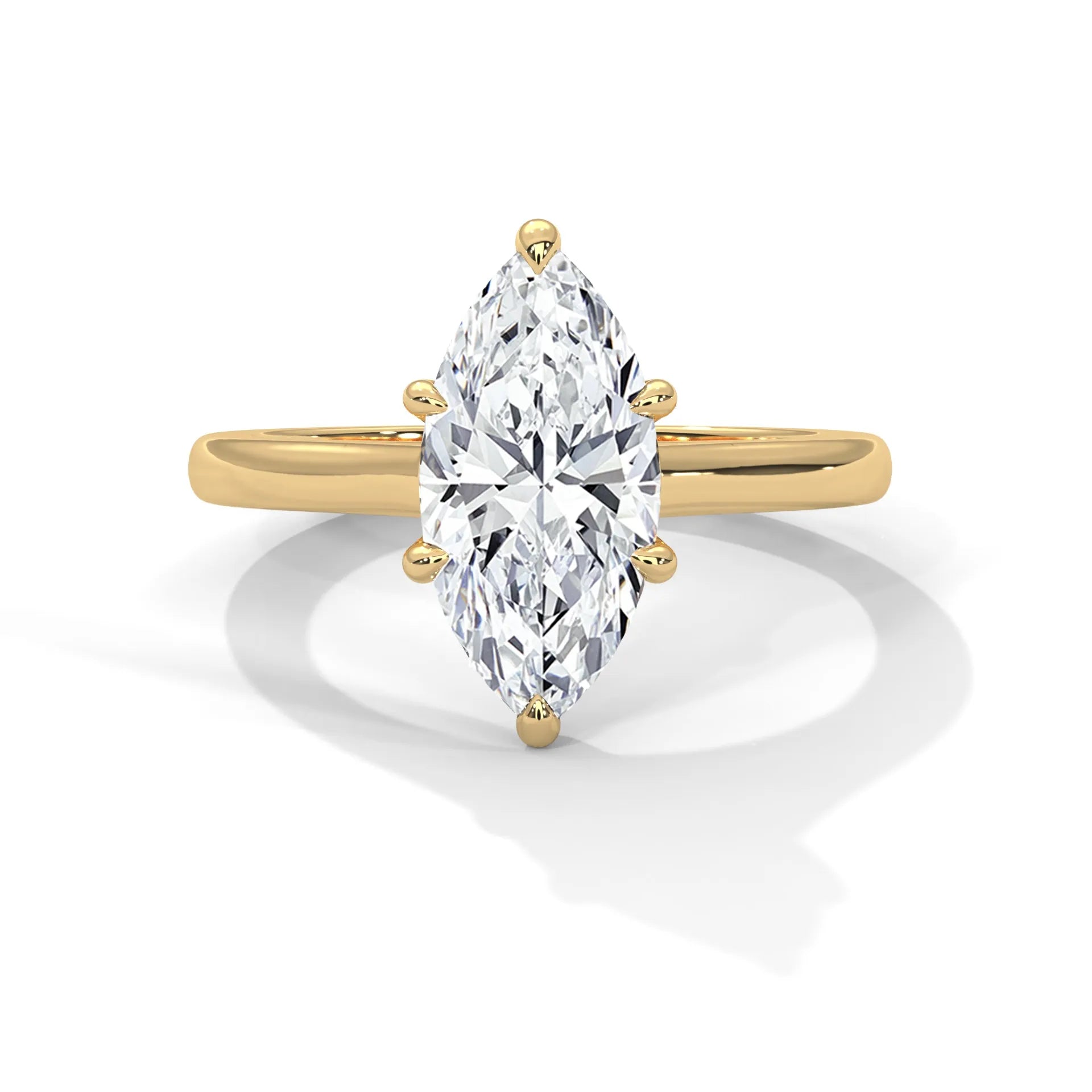 14k Yellow Gold / Marquise