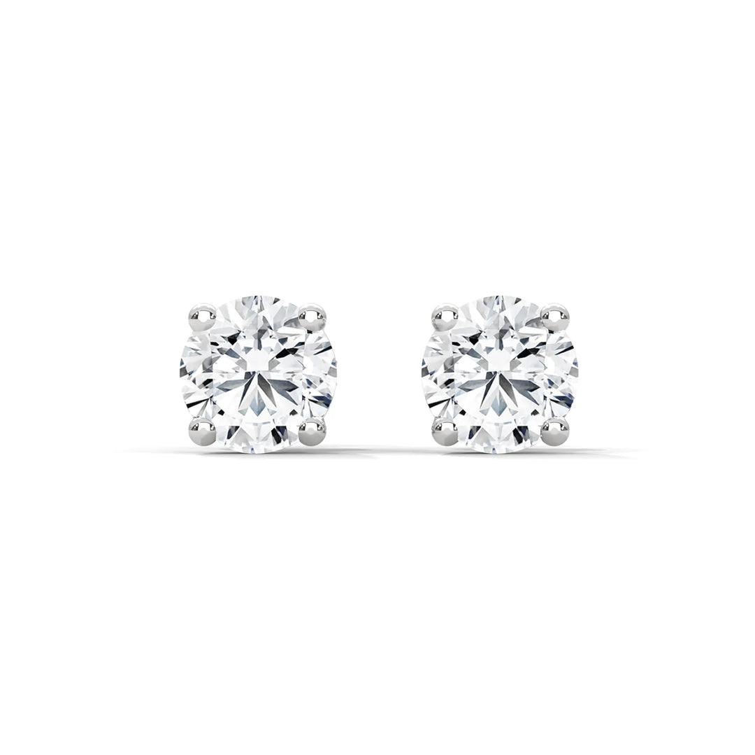 Lab-Grown Diamond Round 4 Prong Stud Earrings