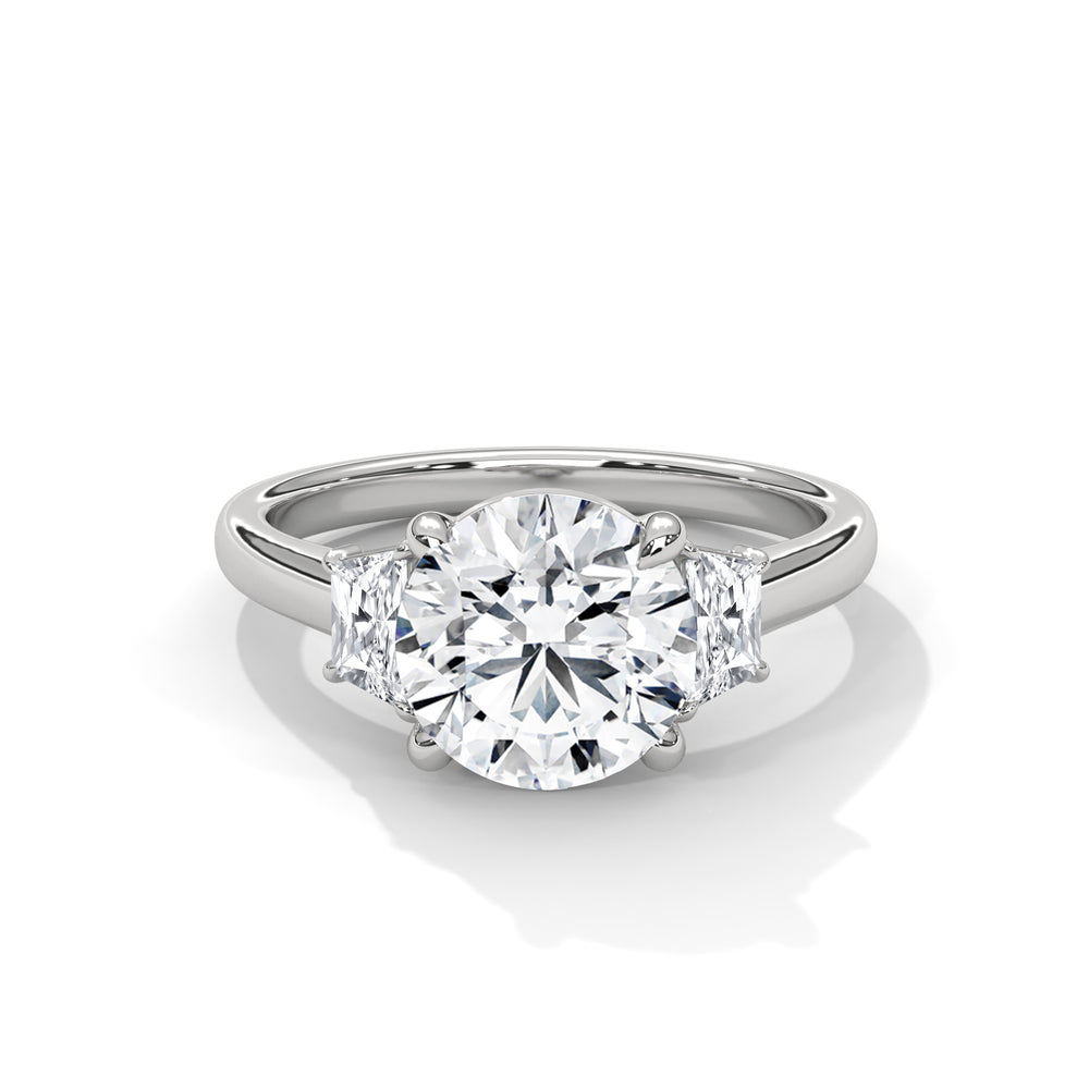 Diamond ring with a white background