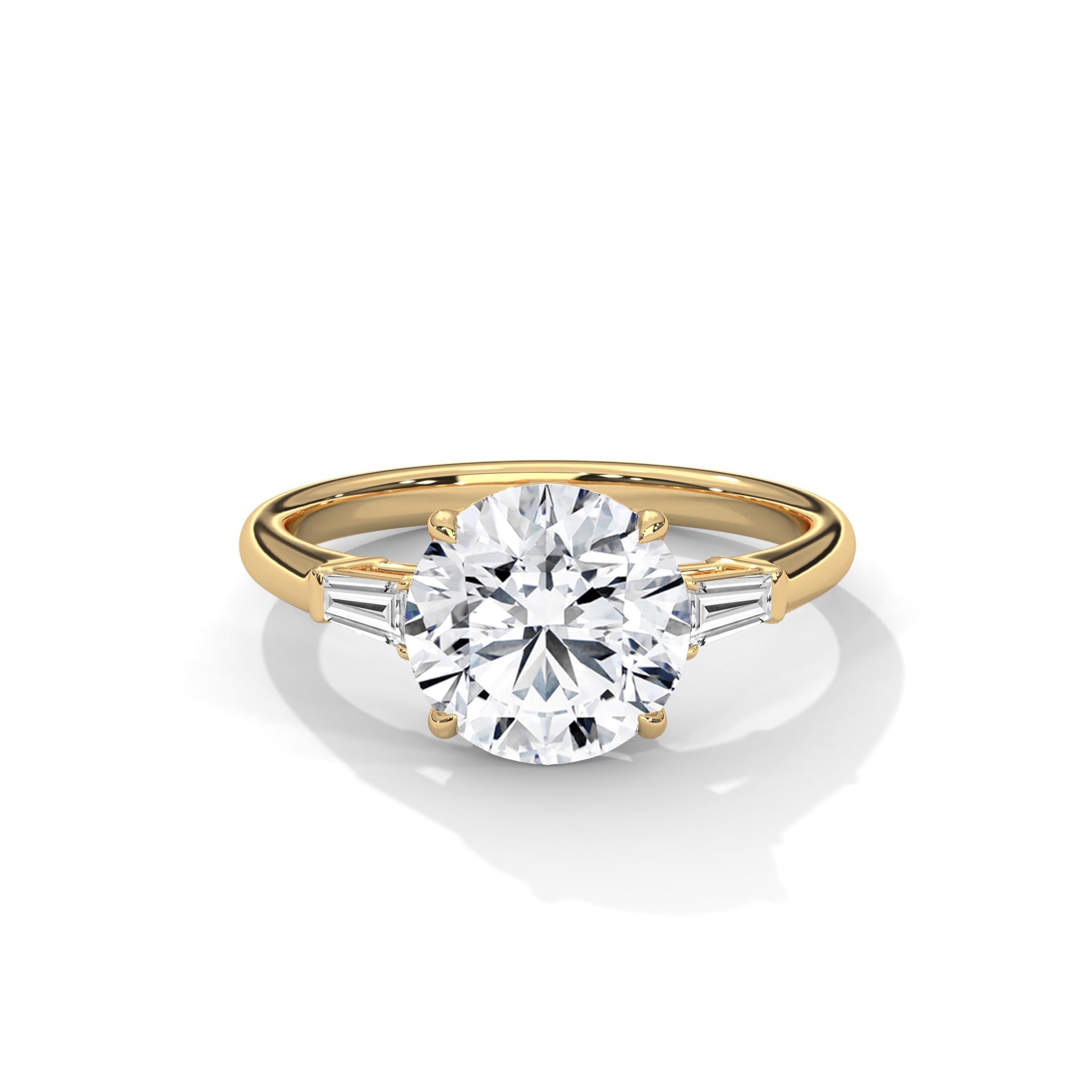 14k Yellow Gold / Round