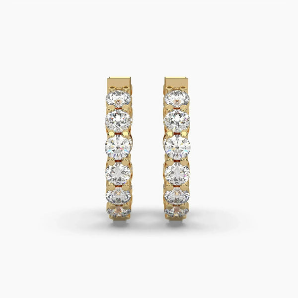 1.25ct Round Lab-Grown Diamond Huggie Earrings
