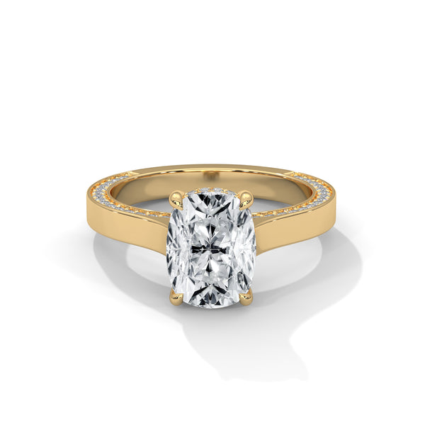 Hidden Crown Pavé Setting Ring