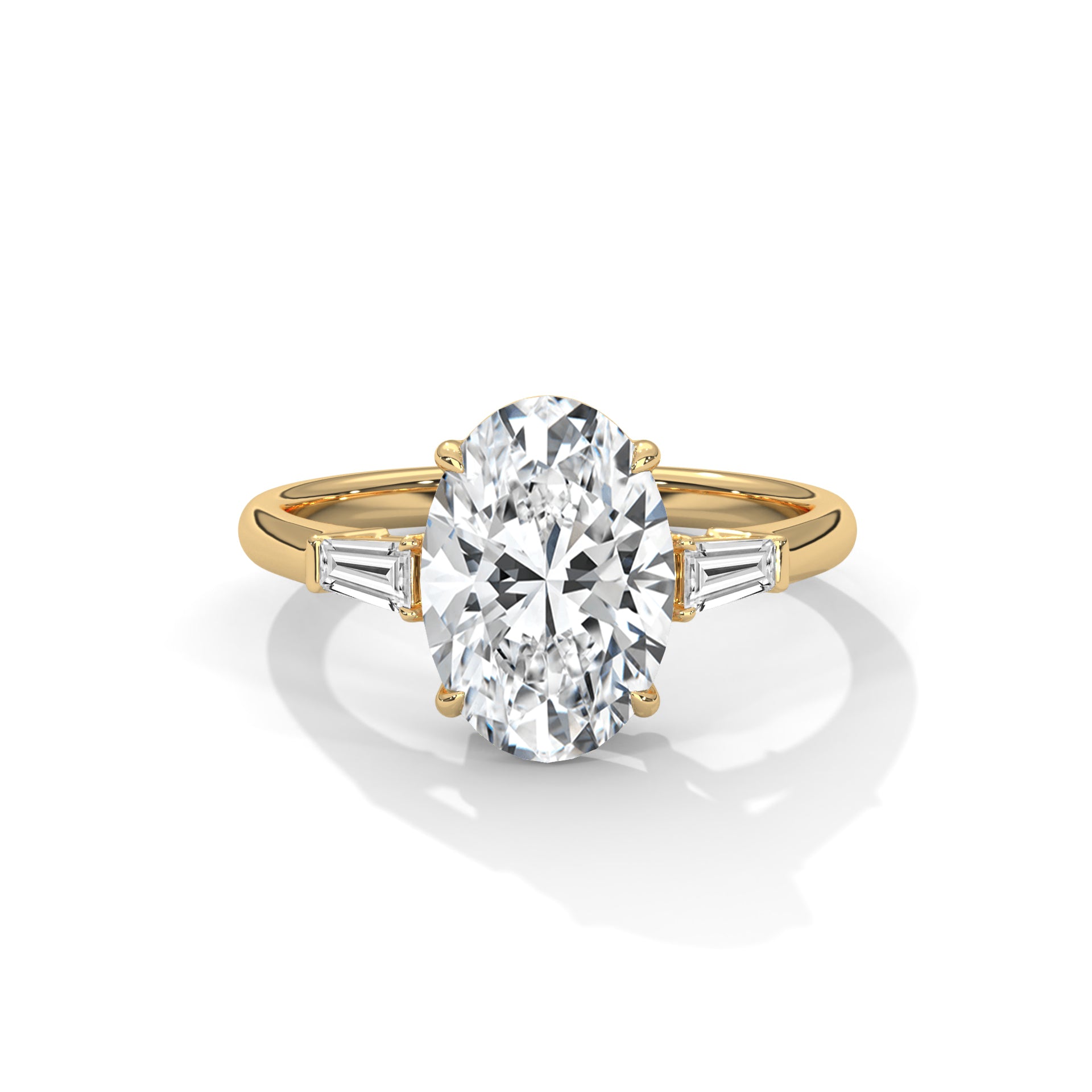 14k Yellow Gold / Oval