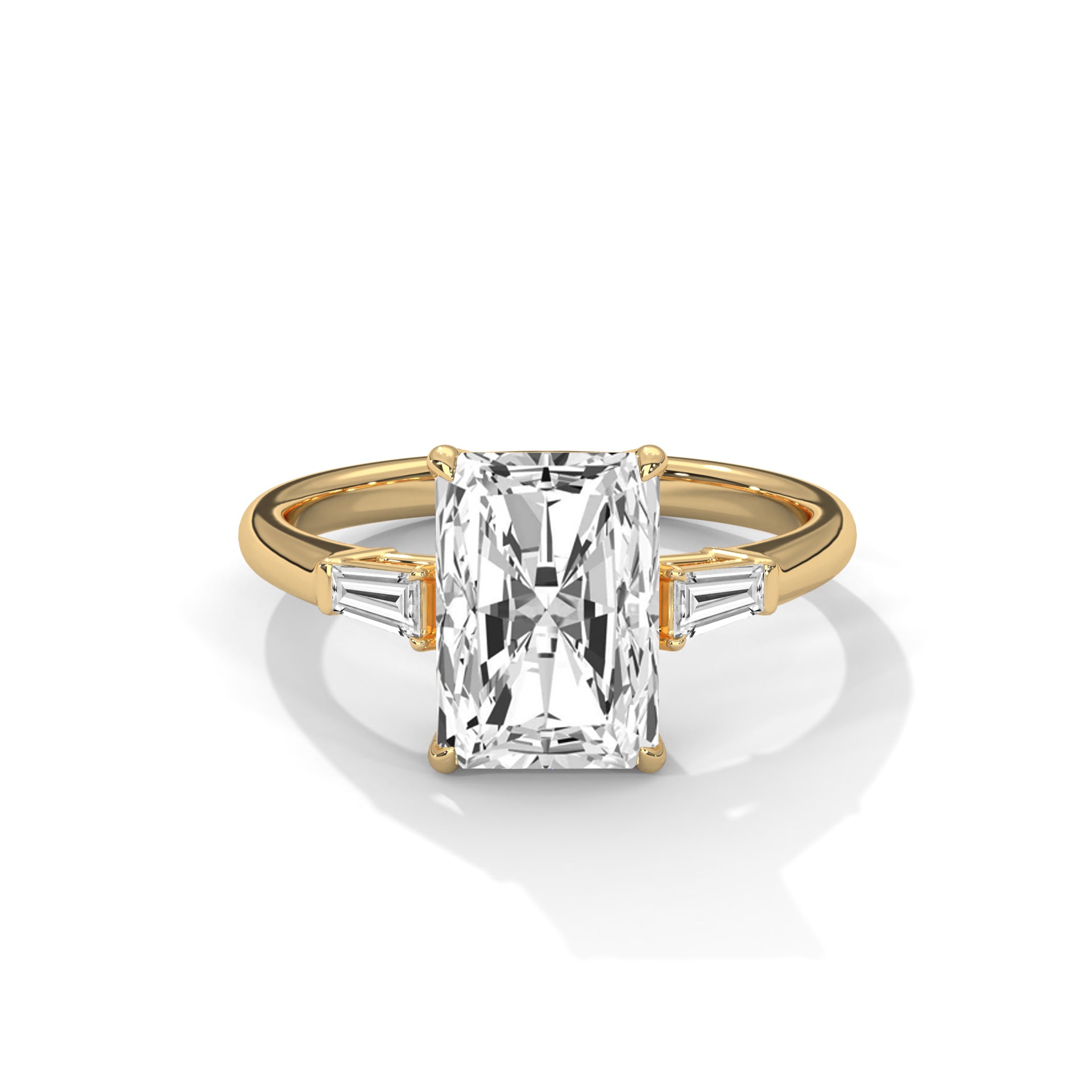 14k Yellow Gold / Radiant