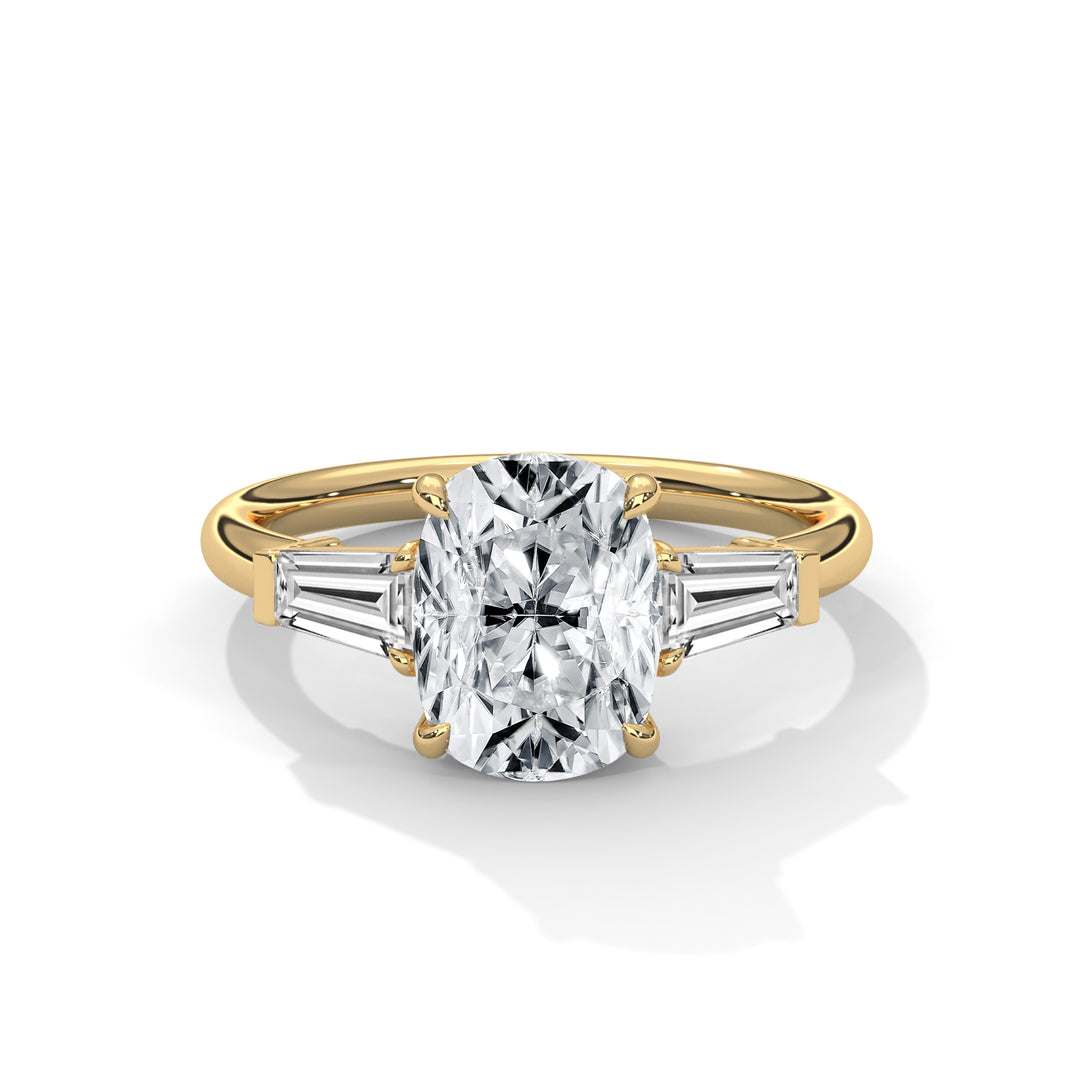 Three Stone Tapered Baguette Diamond Setting