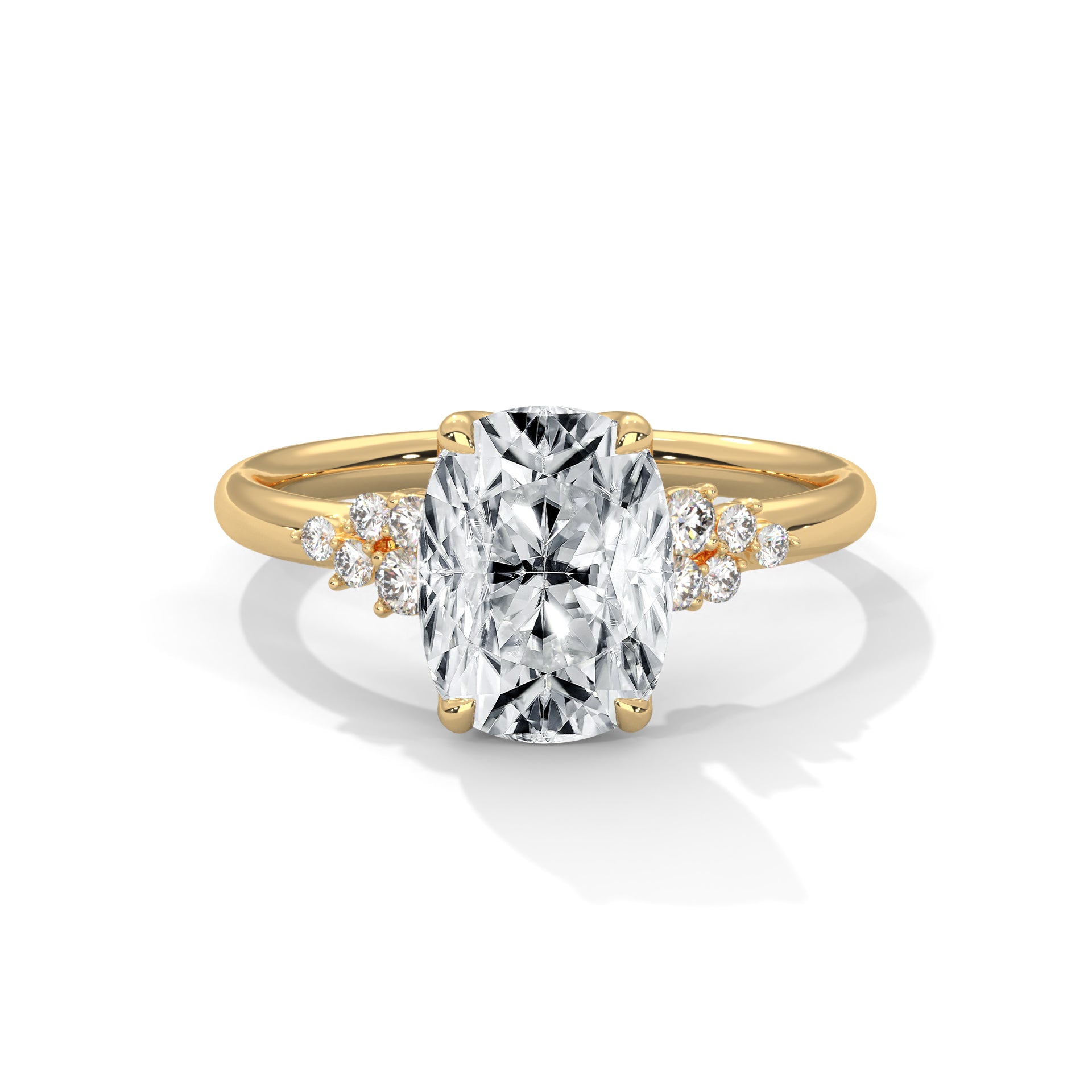 14k Yellow Gold / Antique Cuts