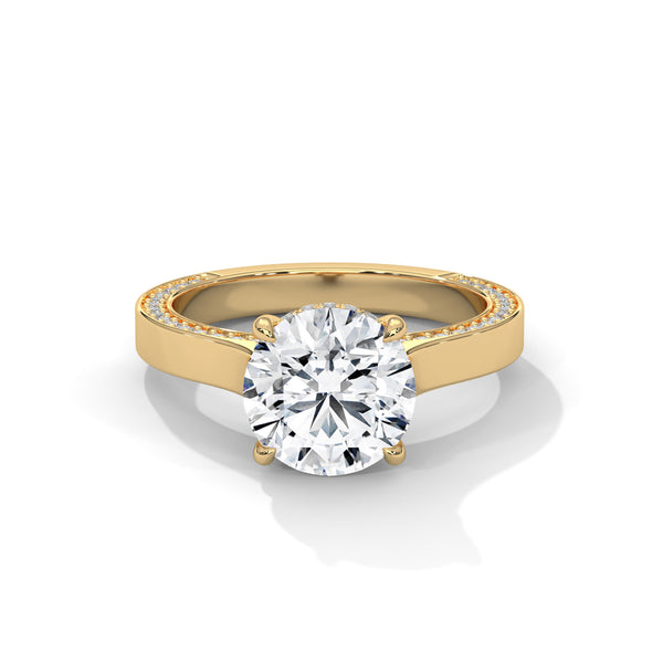 Hidden Crown Pavé Setting Ring
