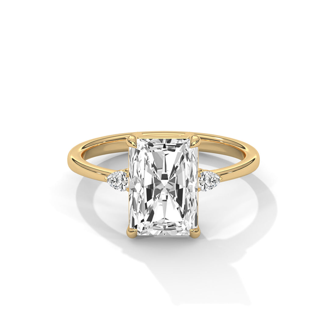The Soleil Three-Stone Pear Setting
