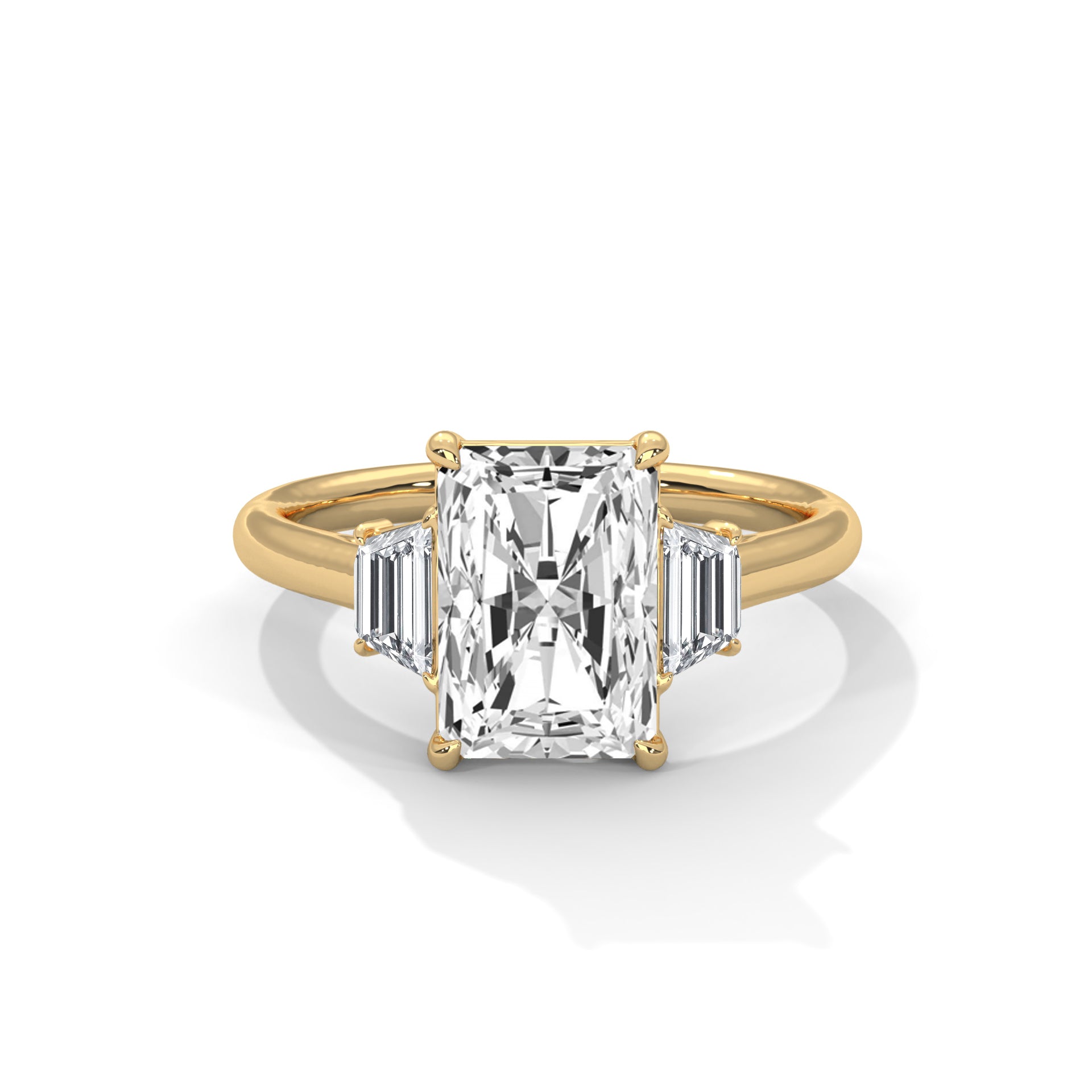 14k Yellow Gold / Radiant