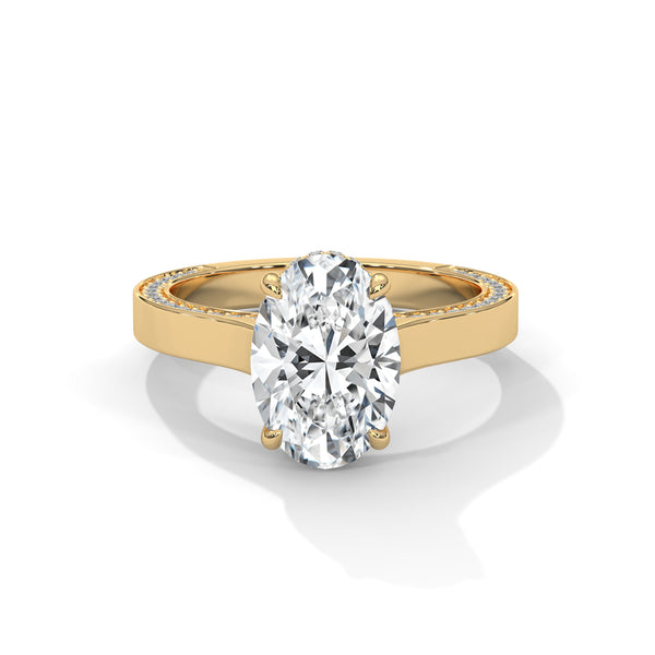 Hidden Crown Pavé Setting Ring