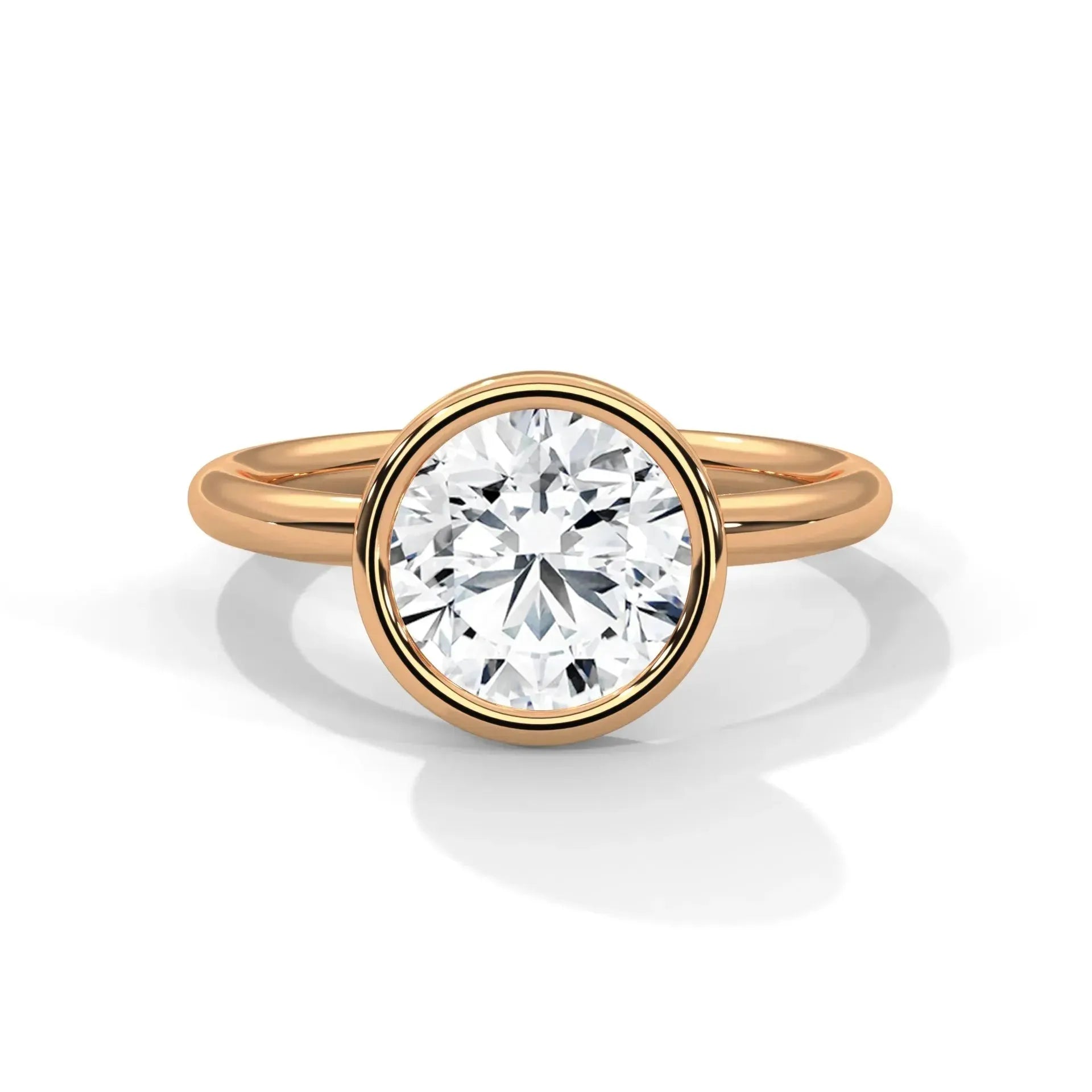 14k Yellow Gold / Round