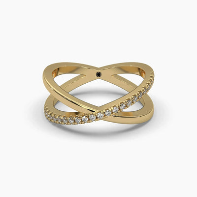 Round Crossover Fashion Ring