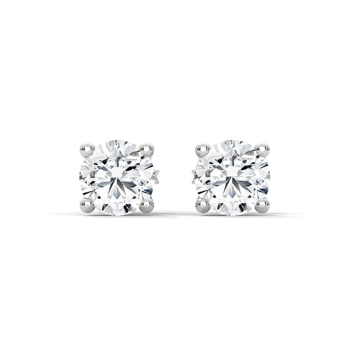 Lab-Grown Diamond Round 4 Prong Stud Earrings