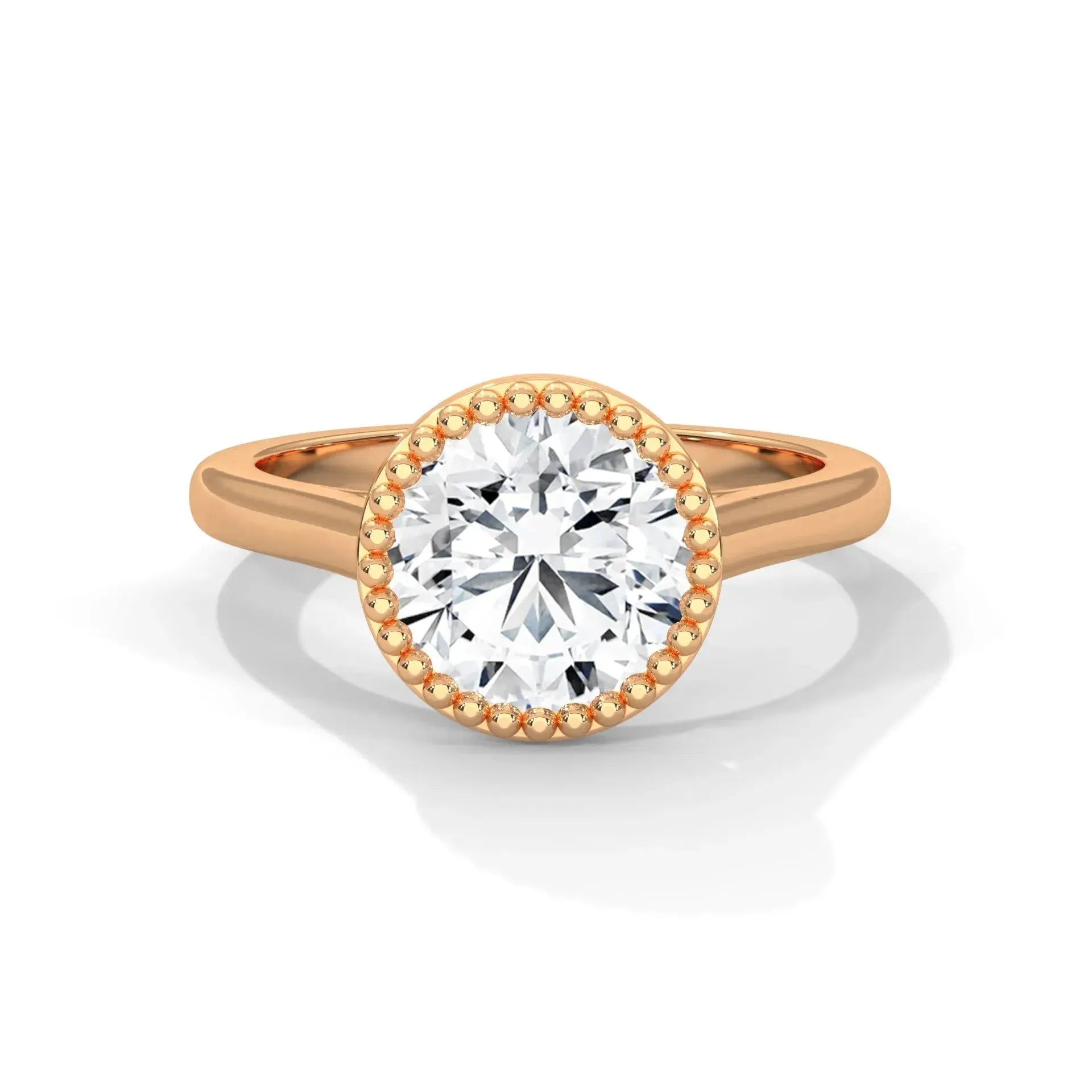 14k Yellow Gold / Round