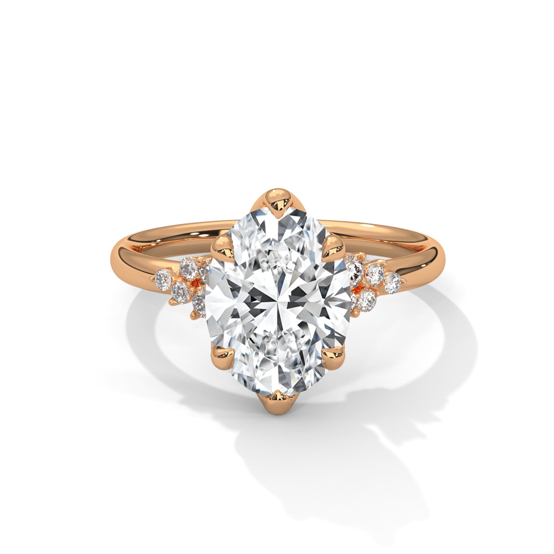 14k Rose Gold / Oval