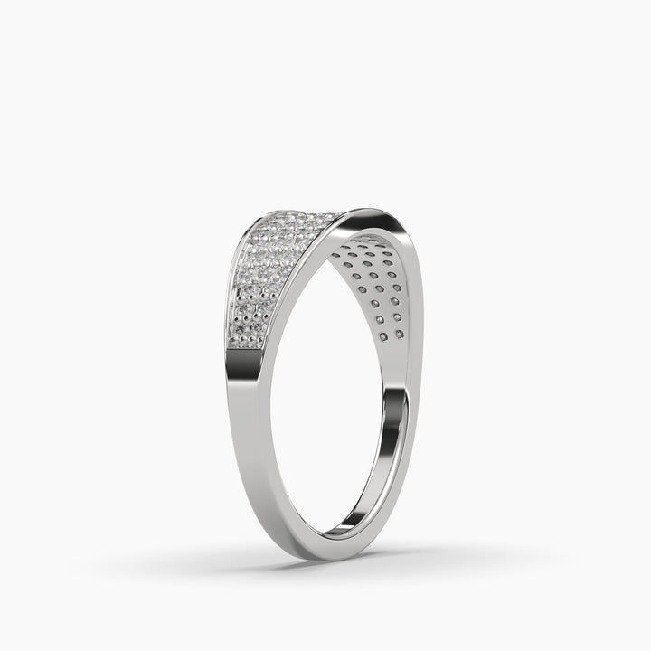 0.5ctw Round Lab Grown Diamond Unisex Pave Fashion Ring | 14k Gold