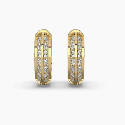 0.75ctw Lab Grown Diamond Huggie Hoop Earrings
