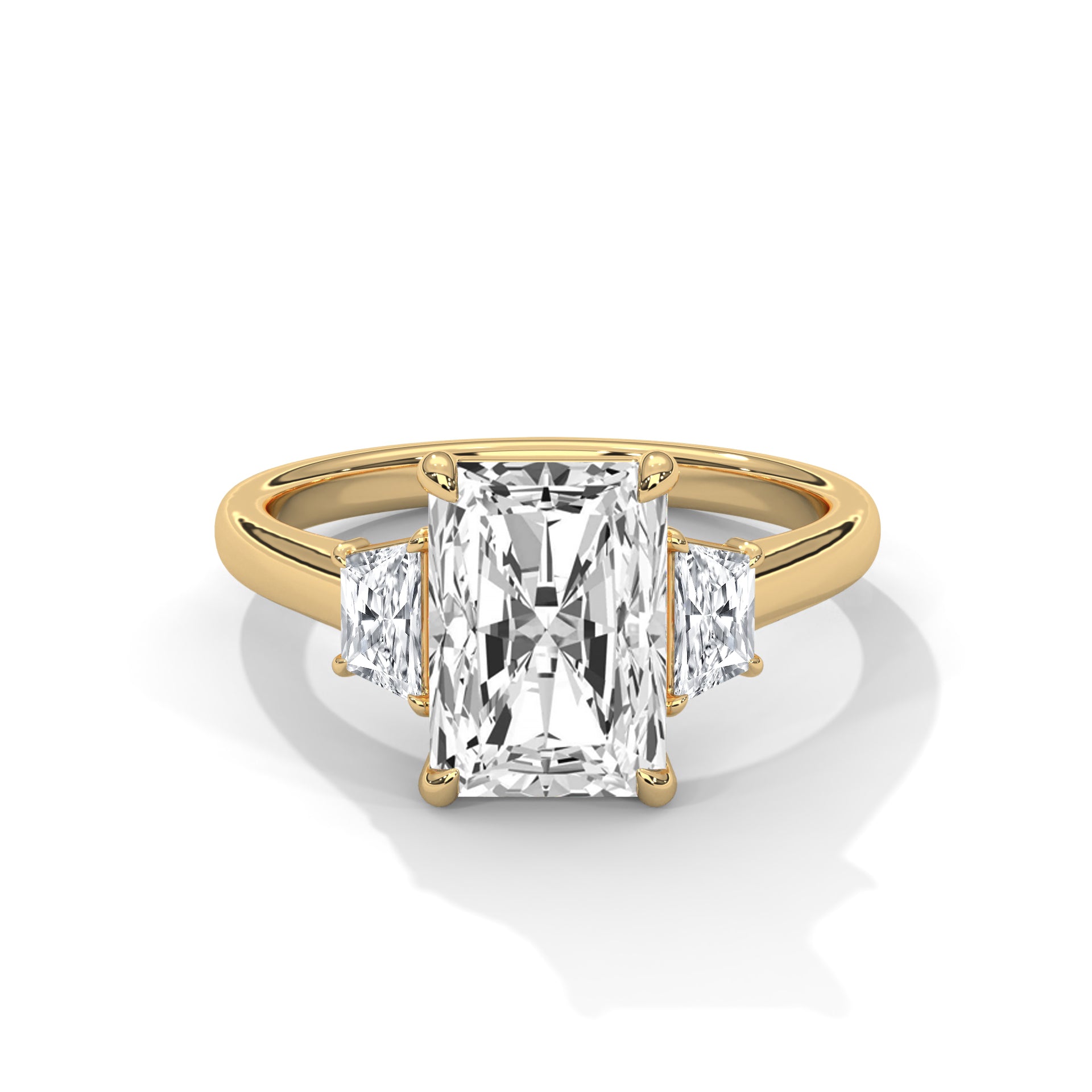 14k Yellow Gold / Radiant