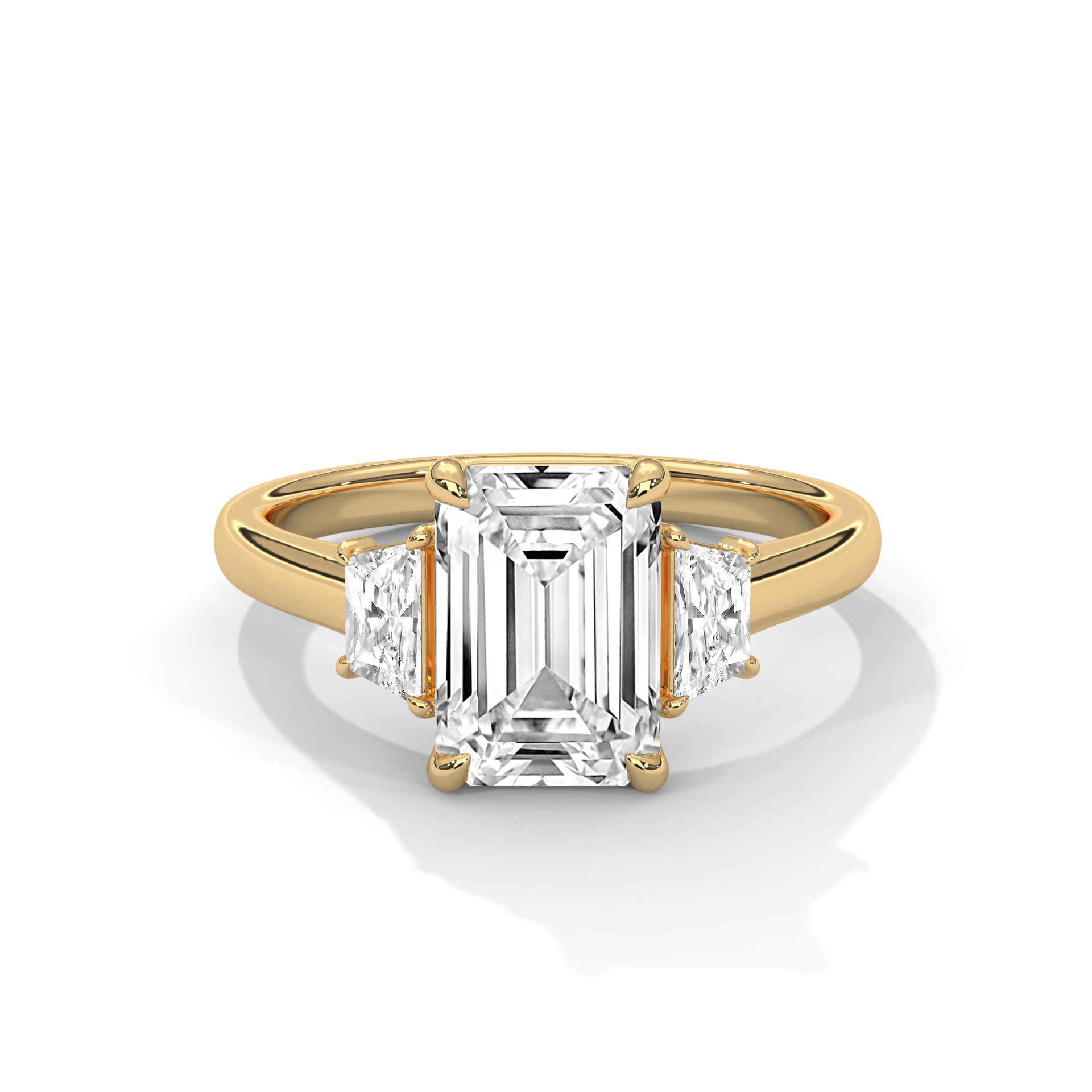 14k Yellow Gold / Emerald