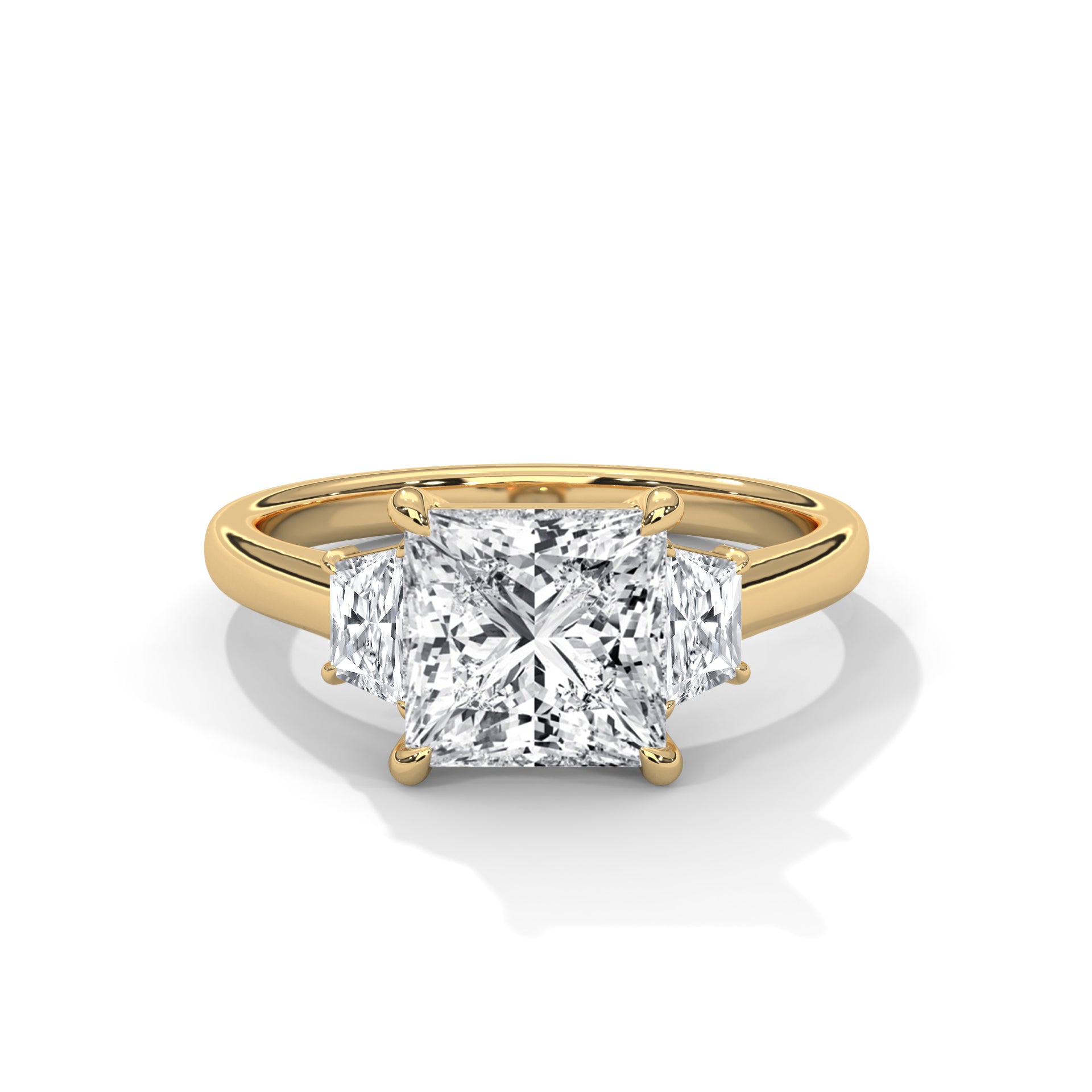 14k Yellow Gold / Princess