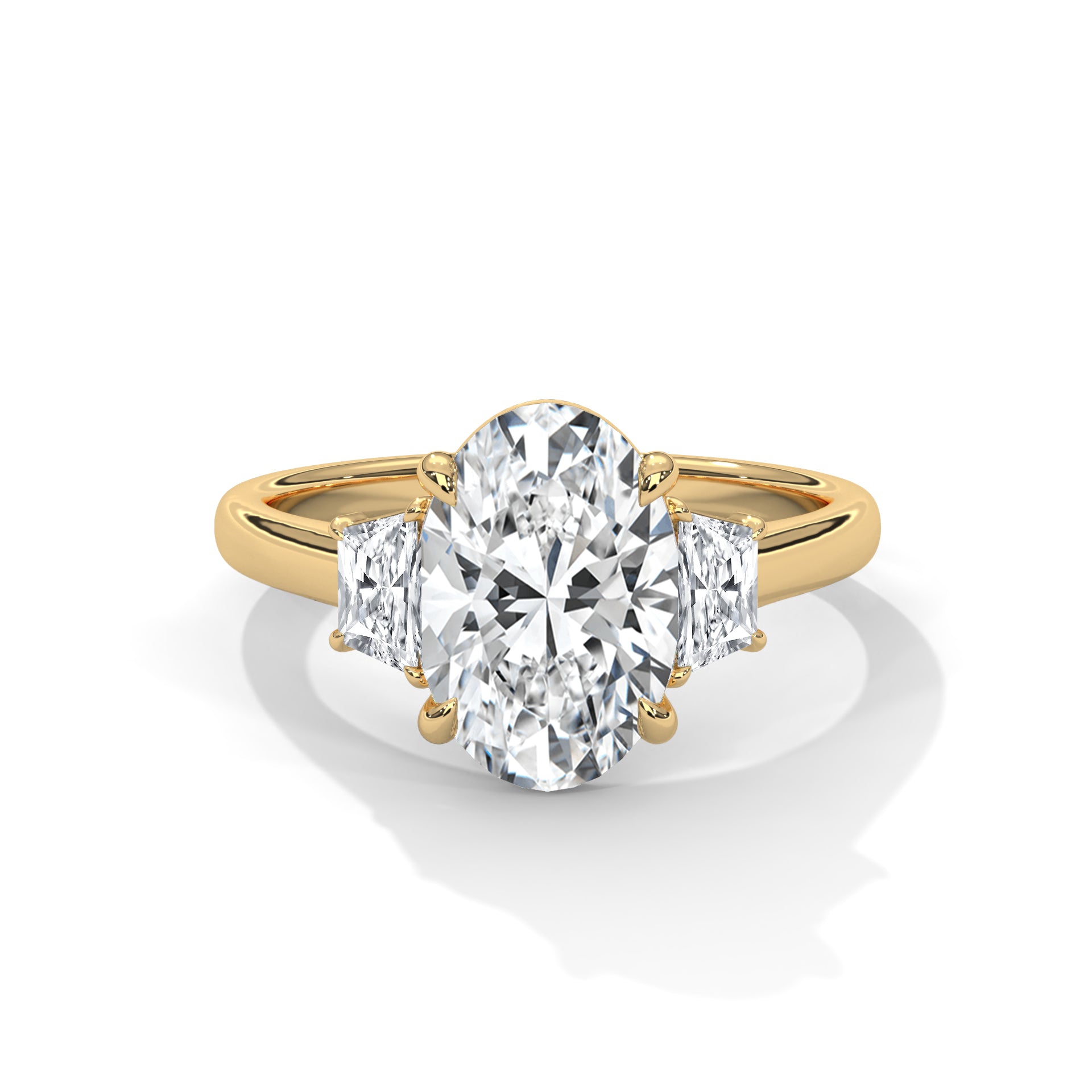 14k Yellow Gold / Oval