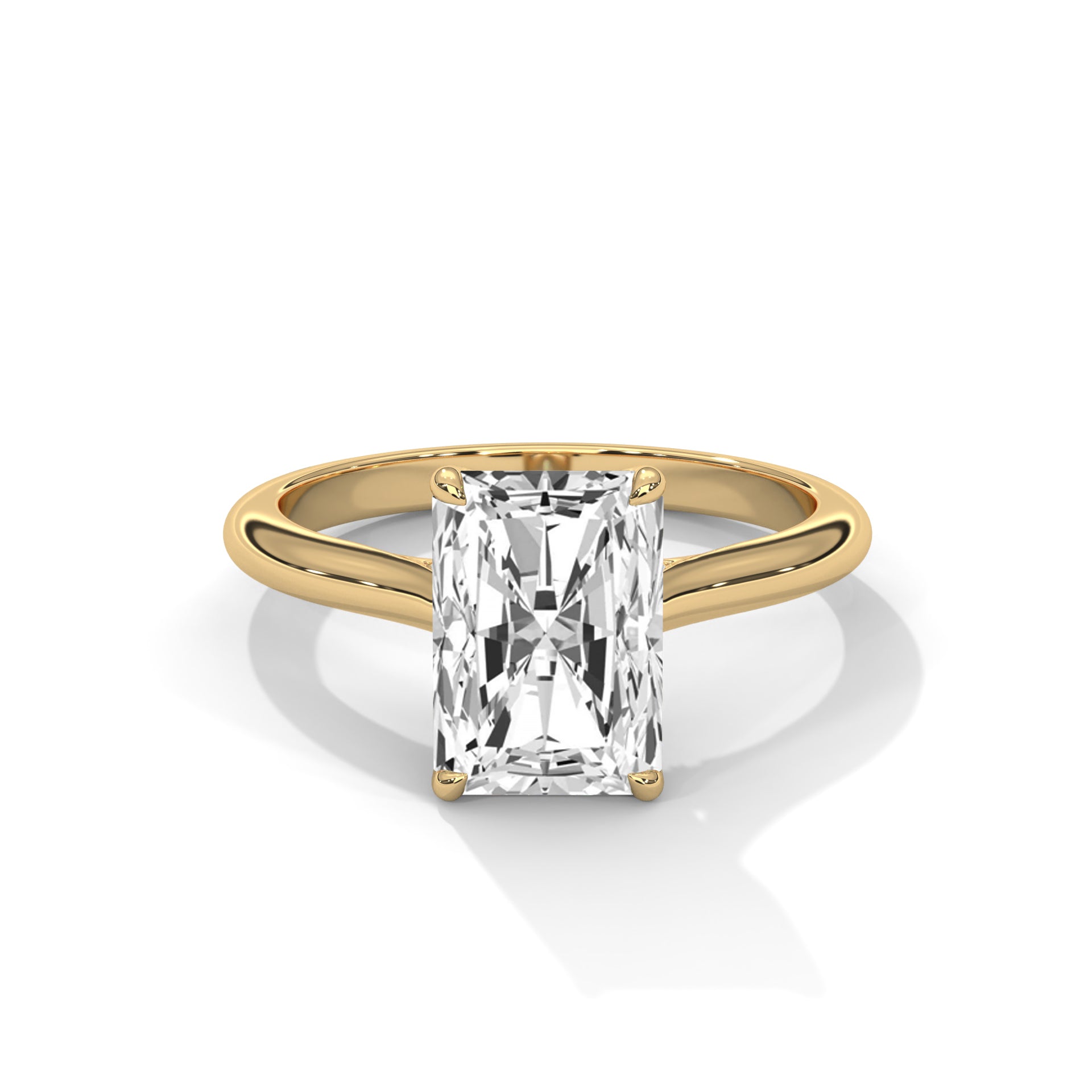 14k Yellow Gold / Radiant