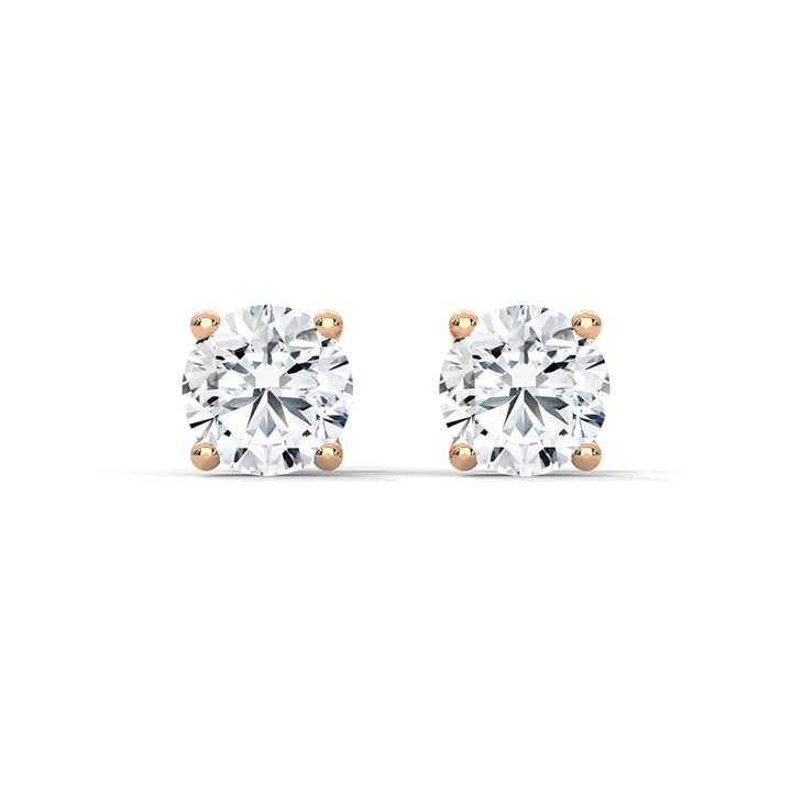 Lab-Grown Diamond Round 4 Prong Stud Earrings