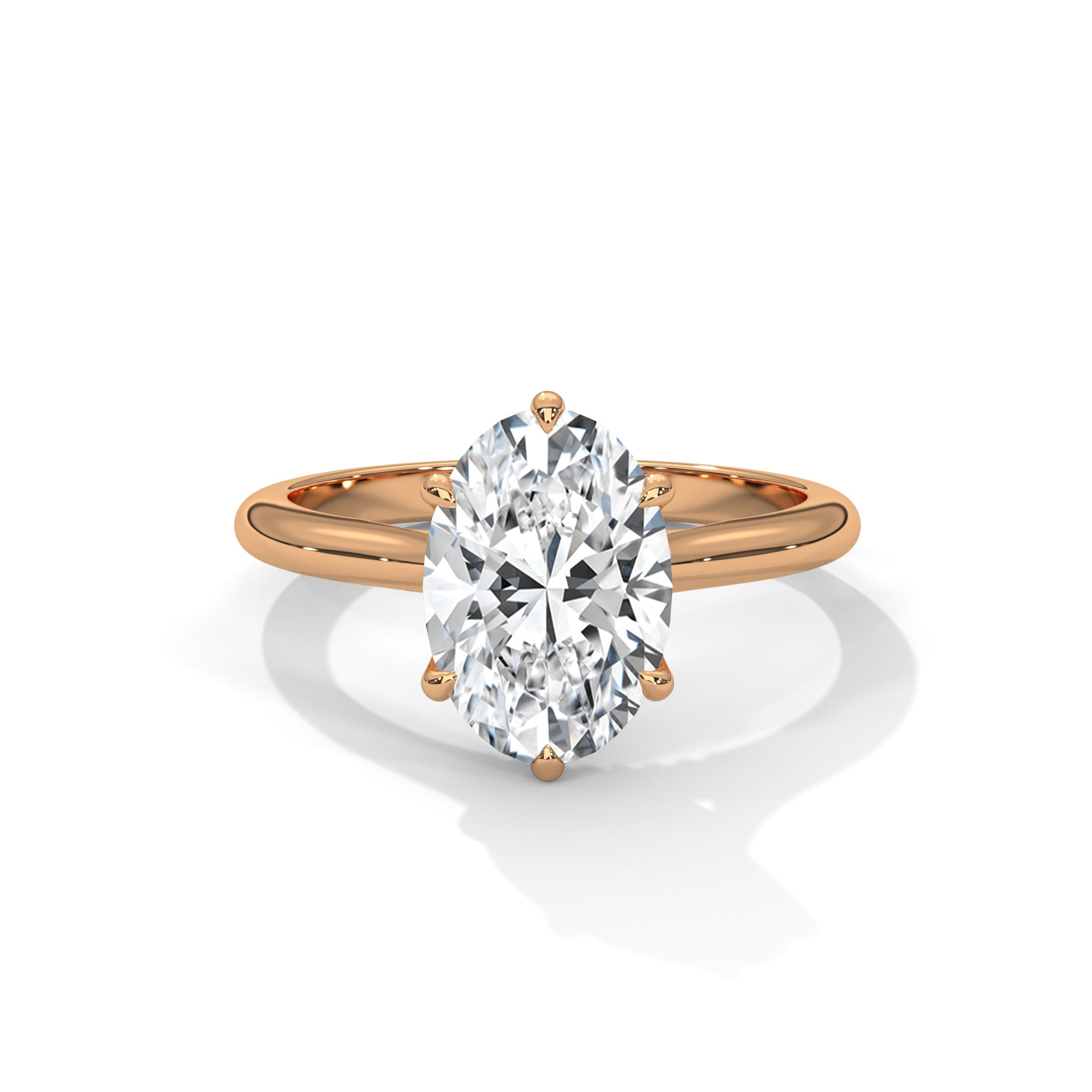 14k Rose Gold / Oval