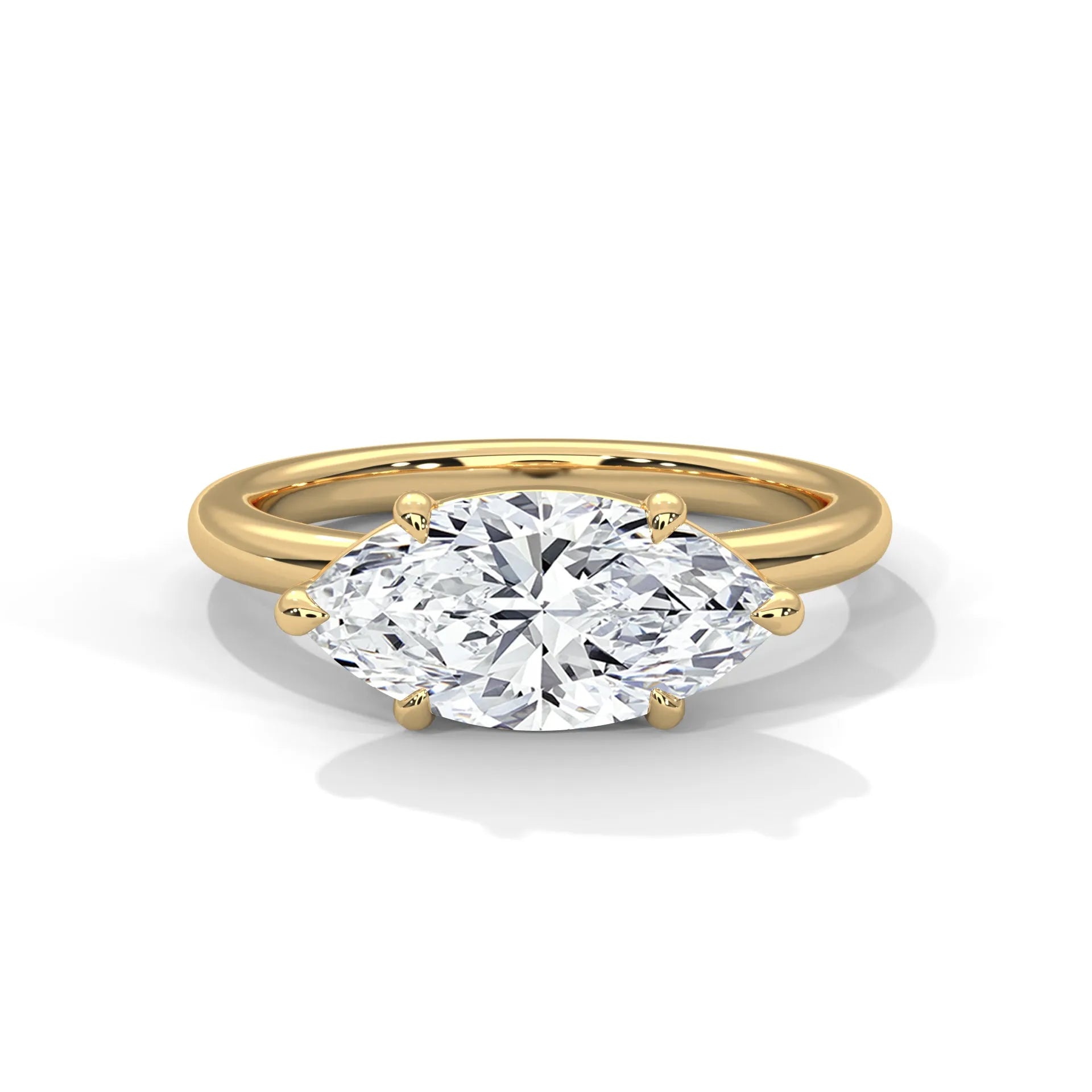 14k Yellow Gold / Marquise