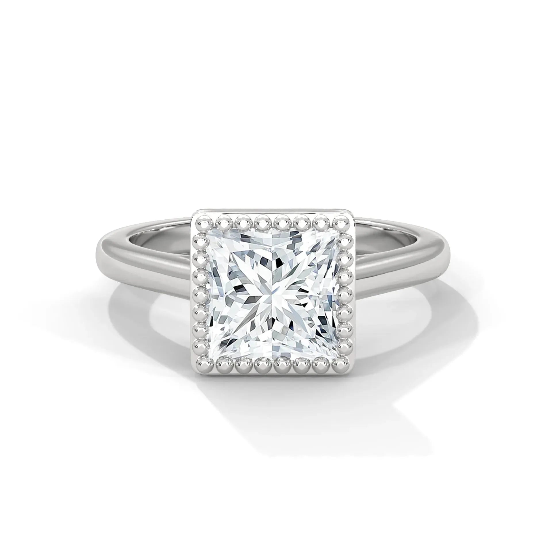 14k White Gold / Princess