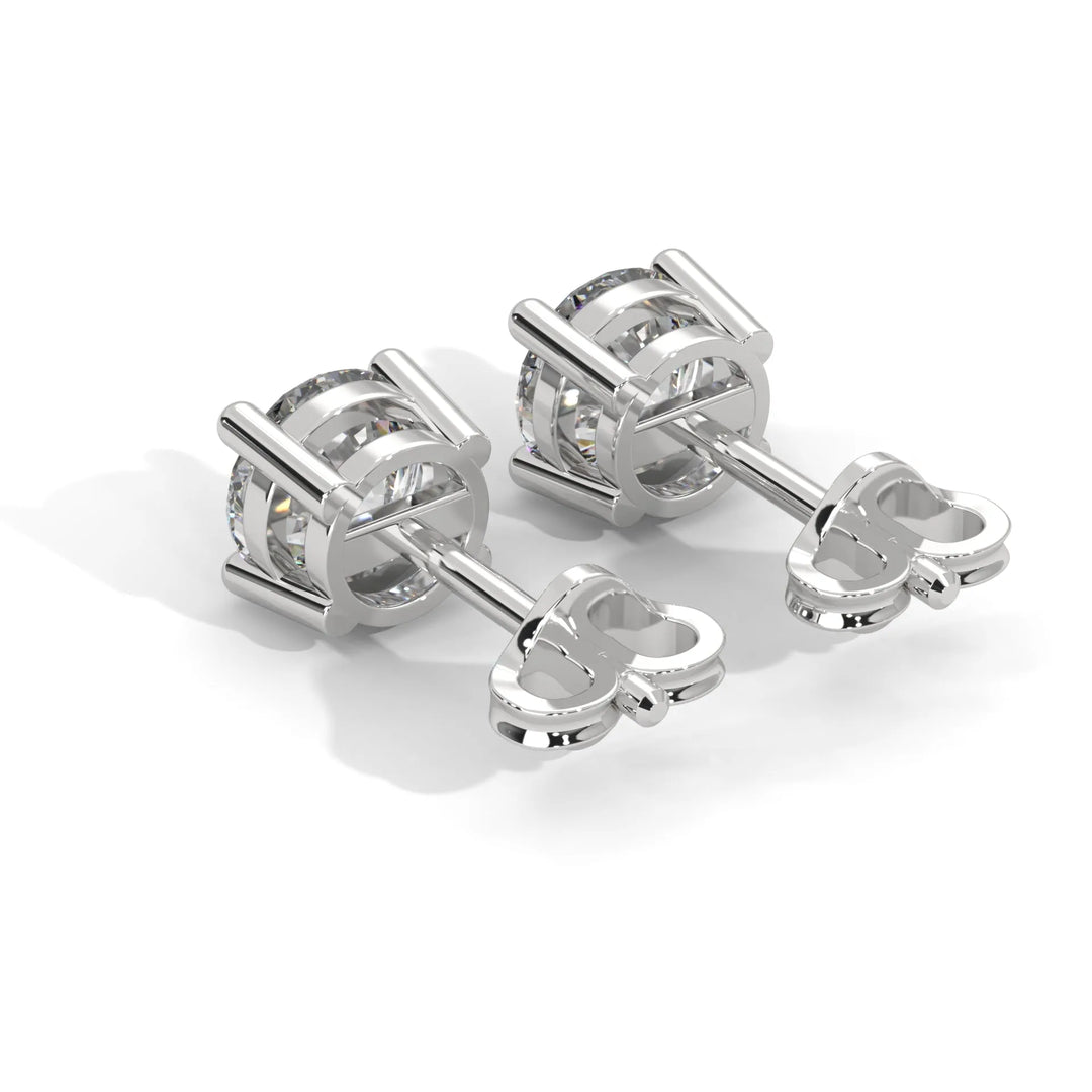 Lab-Grown Diamond Round 4 Prong Stud Earrings