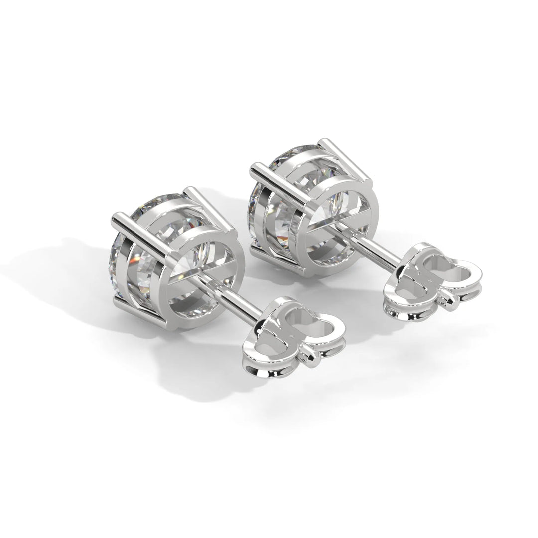 Lab-Grown Diamond Round 4 Prong Stud Earrings